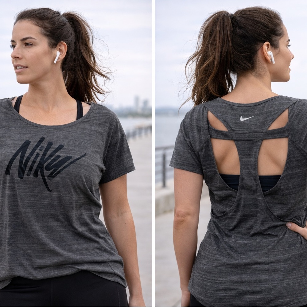 Nike Women's Charcoal Heather Short Sleeve Tee!